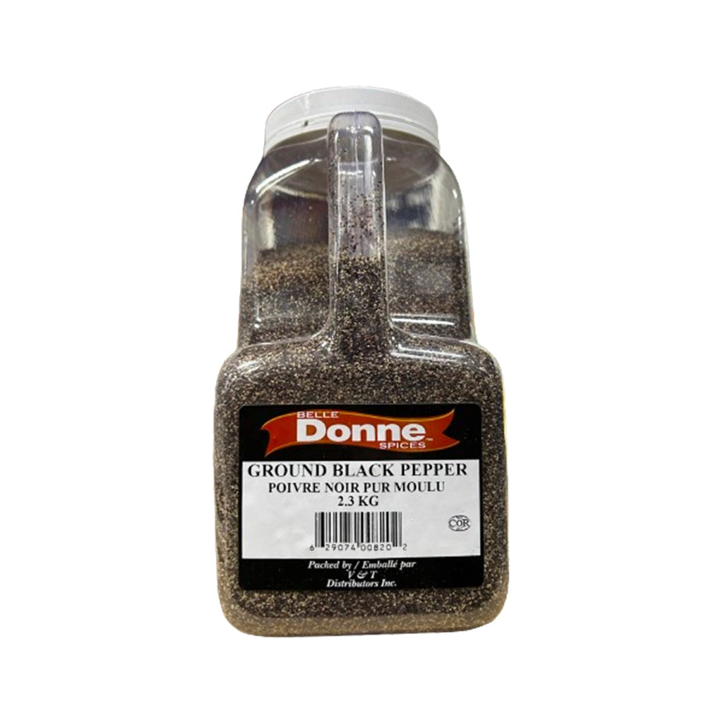 Belle Donne - BLACK PEPPER GROUND MESH 2.3 KG - Seasonings & Spices - Canadian Distribution