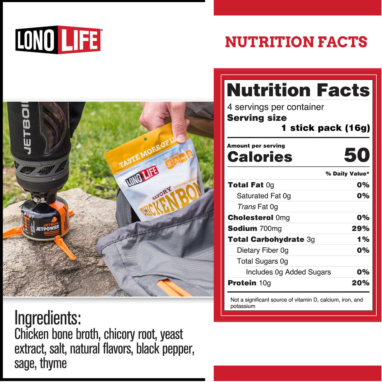 LONLF CHKN BONE BRTH STK ( 6 X 0.56 OZ   )