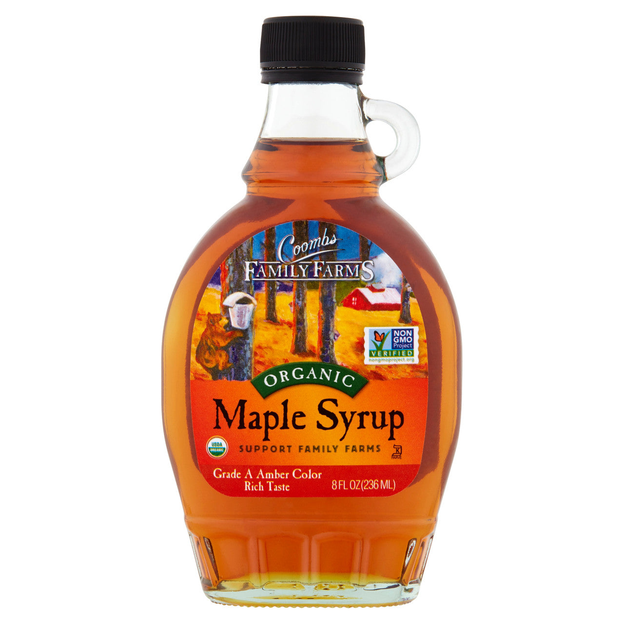 Coombs Family Farms Grade A Dark Amber, Glass (12x8Oz)