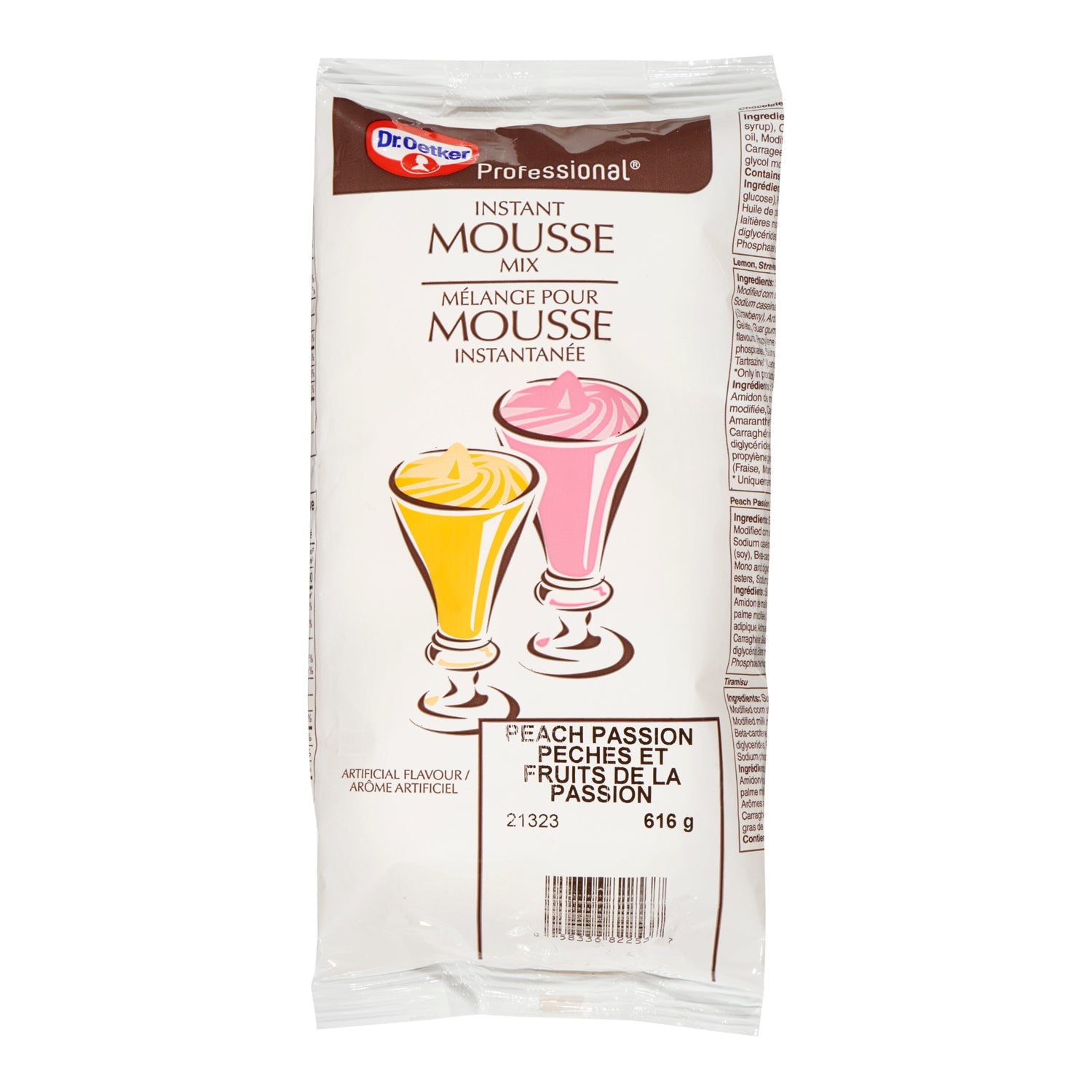 Mousse Mix Peach Passion - 4 x 616 g - Oetker - Baking Mixes and Ingredients - Canadian Distribution