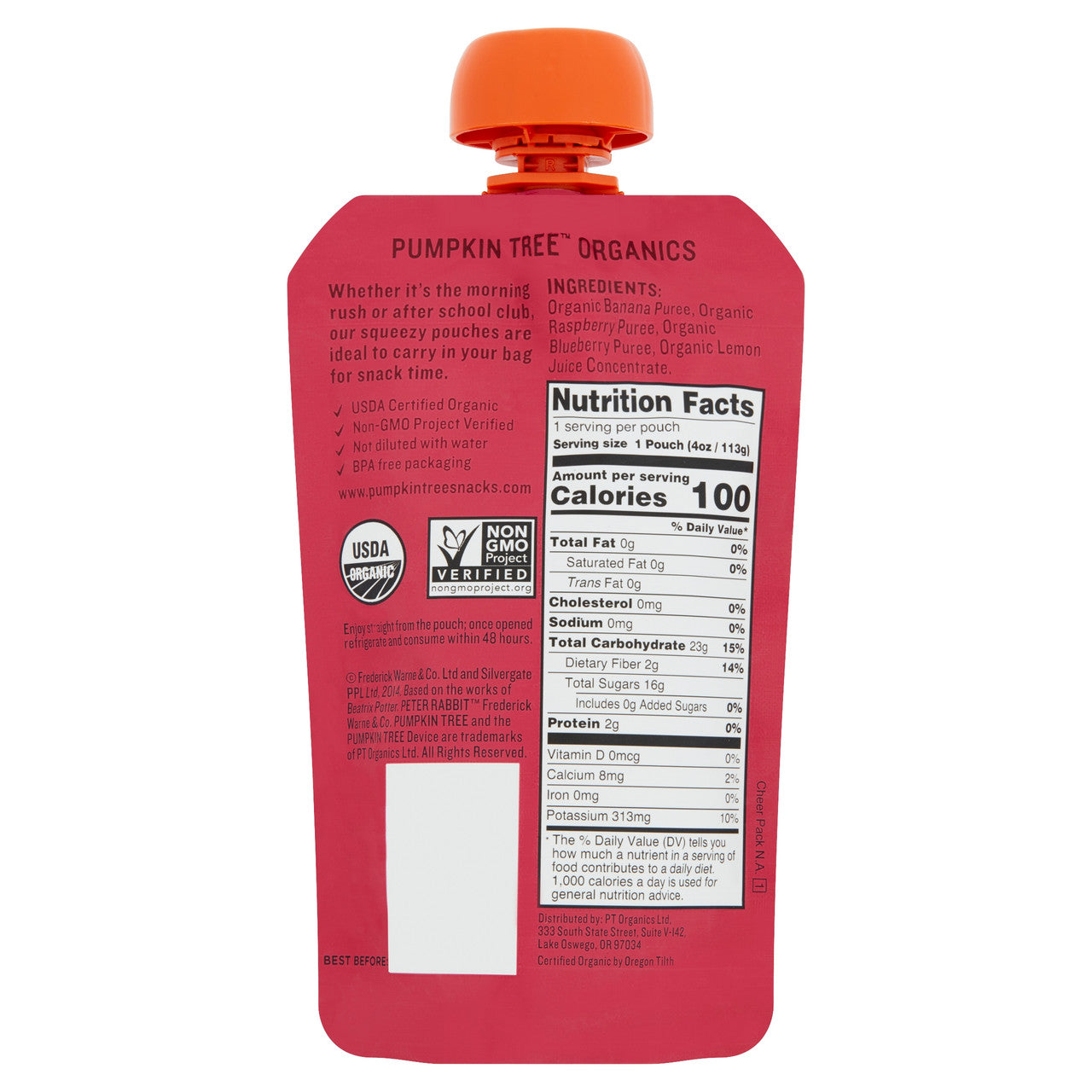 Peter Rabbit Organics RaspberryxBlueberryxBanana (10x4 OZ)