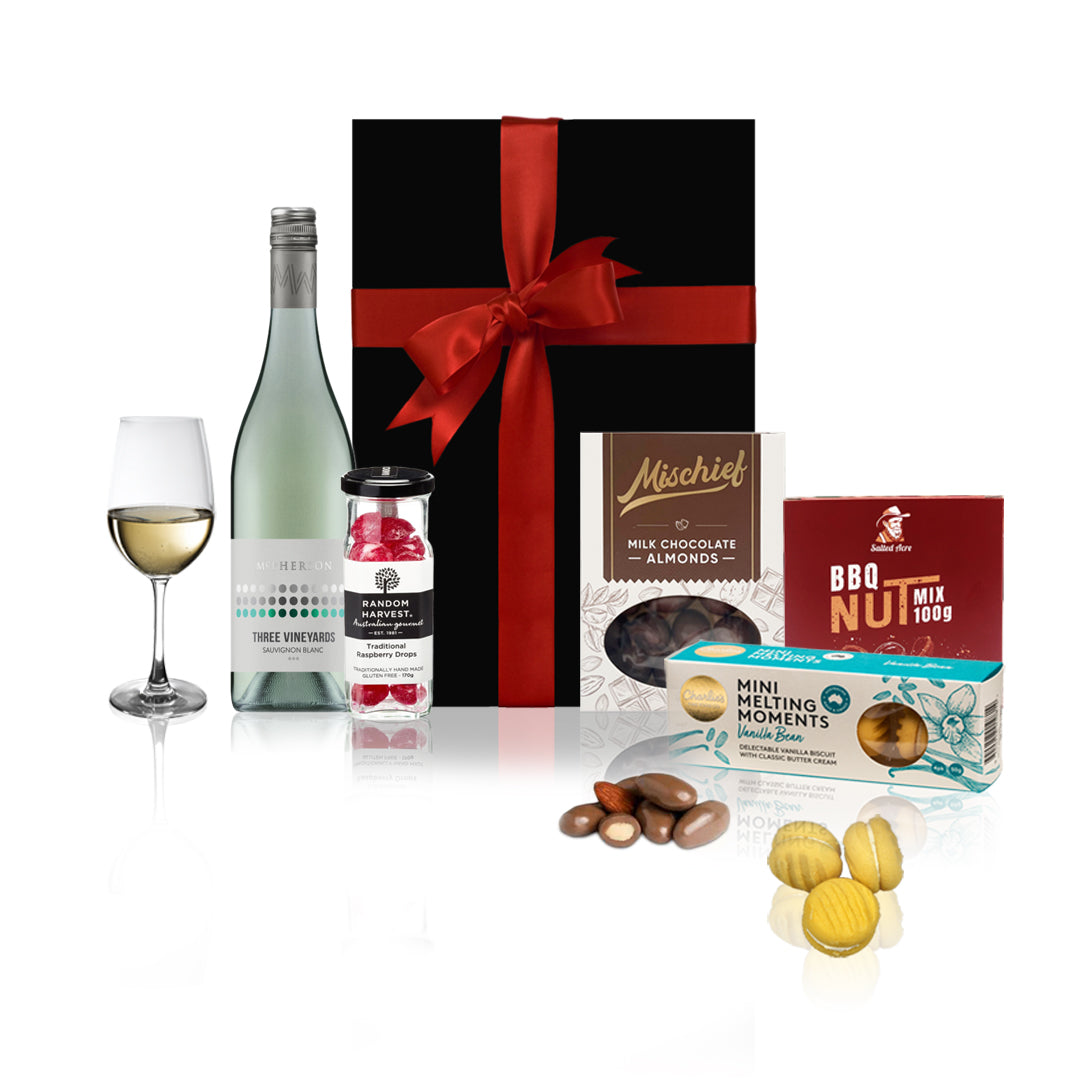 White Wine & Gourmet Sweets Hamper-0
