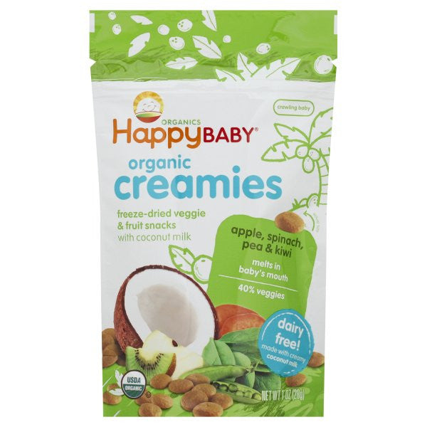 Happy Baby Organic Creamies Apple, Spinach, Pea & Kiwi (8x1 OZ)-0