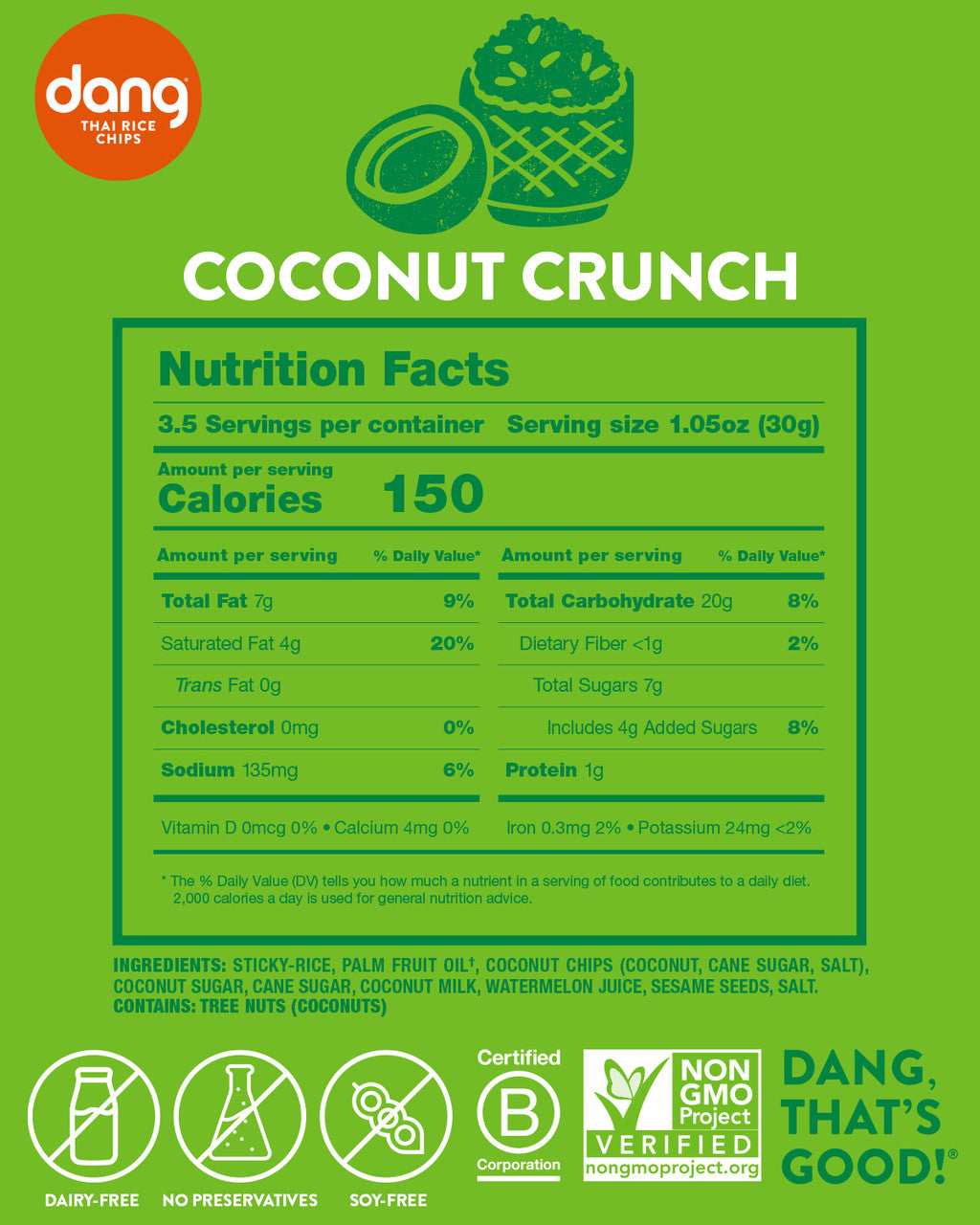 DANG THAI RICE COCONUT ( 12 X 3.5 OZ   )