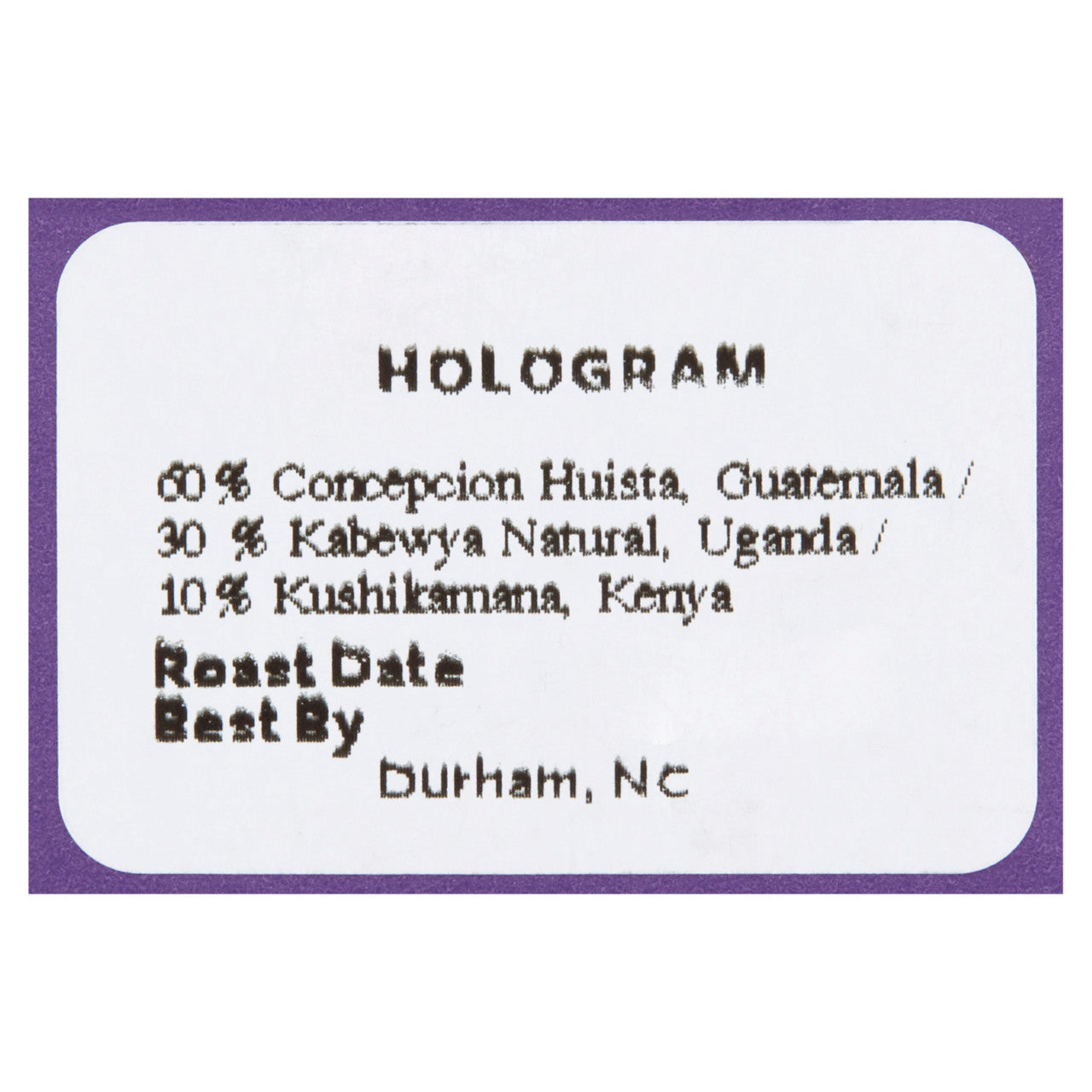 CCC COFFEE HOLOGRAM ( 6 X 12 OZ   )