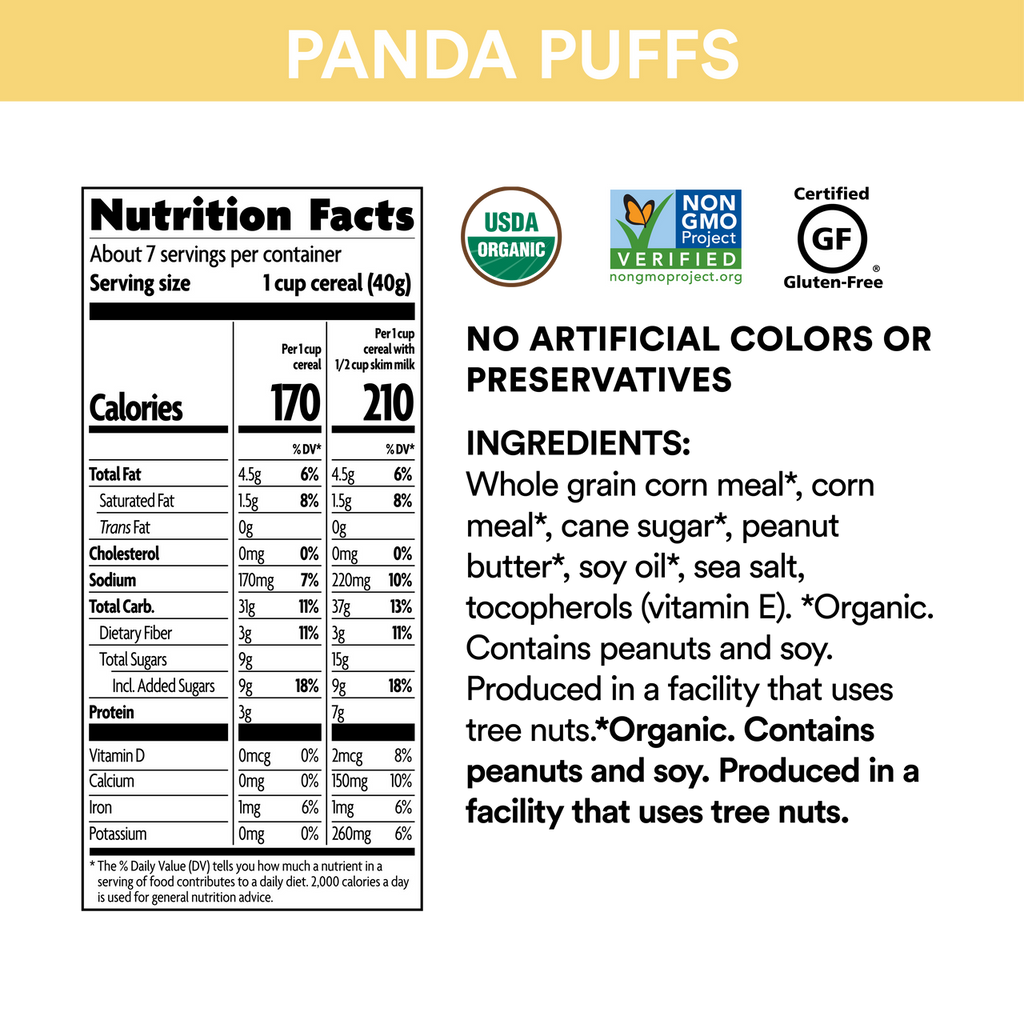 Envirokidz Panda Puffs Gluten Free (12x10.6 Oz)