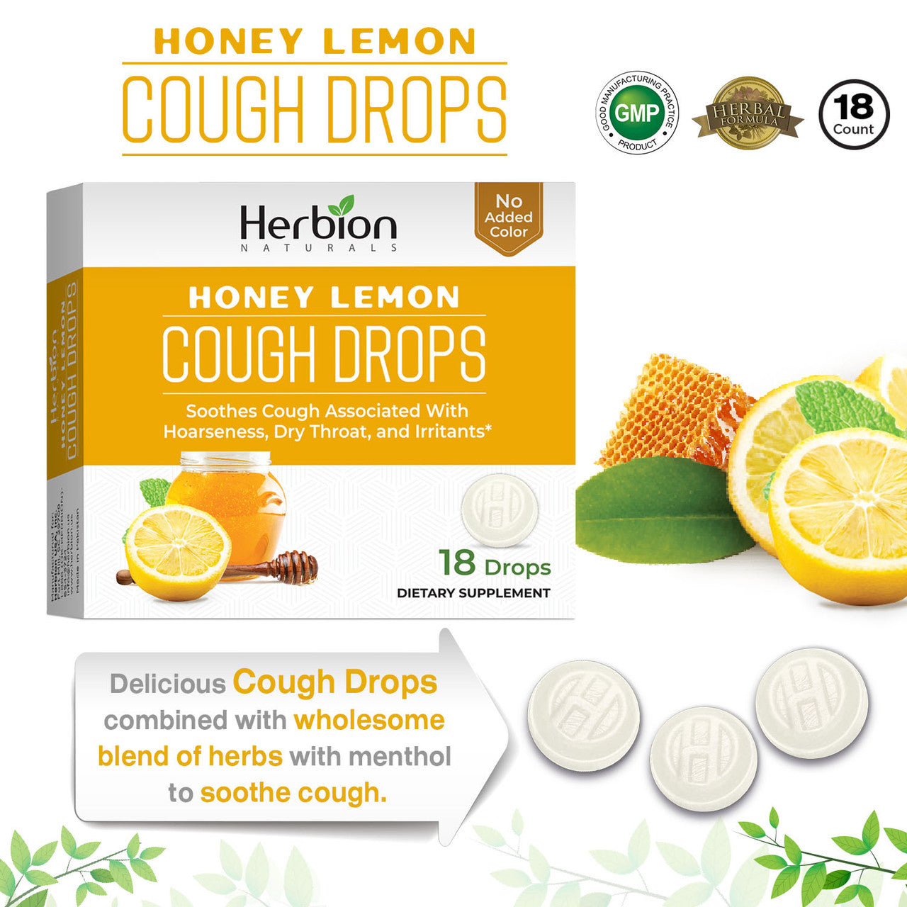 H.N COUGH DROPS HNY LEM ( 1 X 18 CT   )
