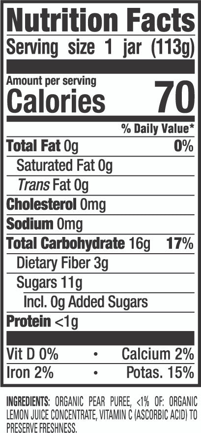 OG2 H B PEARS STAGE 1 ( 6 X 4 OZ   )