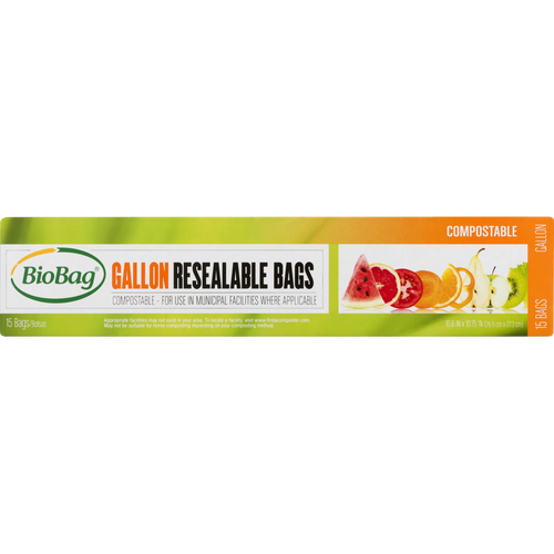 BIOBAG GALLON RESEAL BAG ( 12 X 15 CT   )