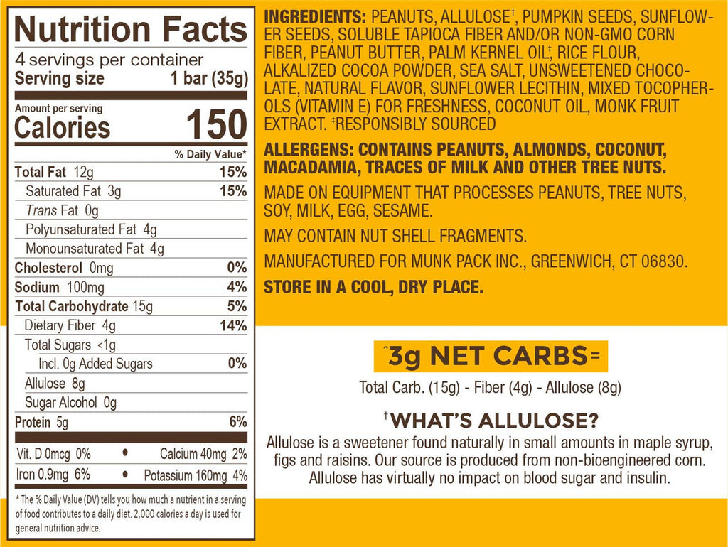 MUNK KETO PBTR DK CHOC ( 6 X 4 PACK )