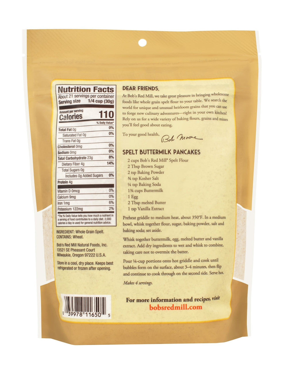BOBS FLOUR SPELT ( 4 X 22 OZ   )-1