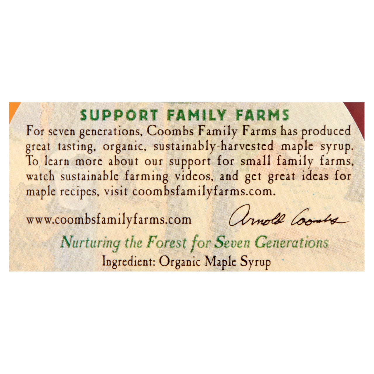 Coombs Family Farms Grade A Dark Amber, Glass (12x8Oz)