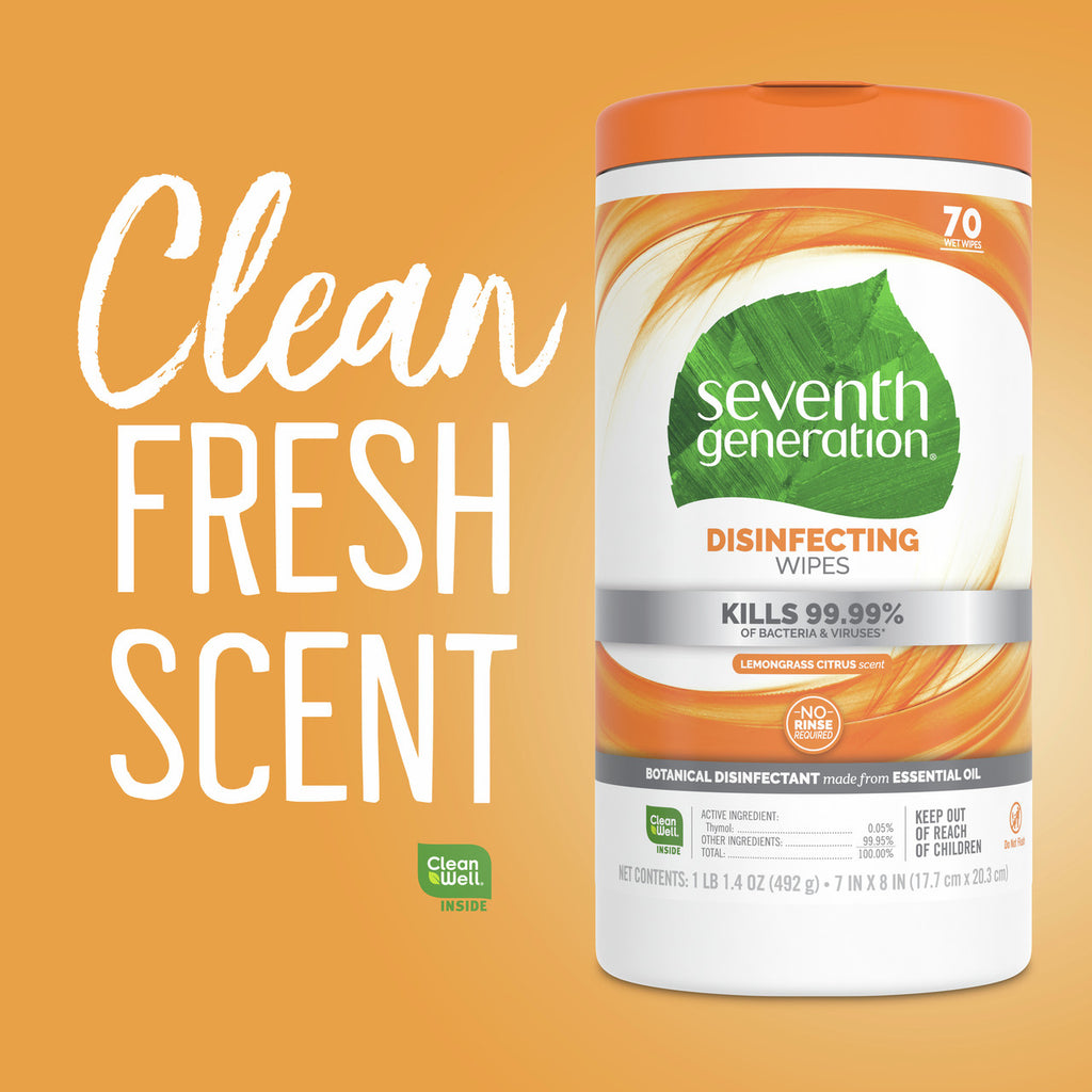 Seventh Generation Disinfecting Multi-Surface Wipes (6x70 ct)-2