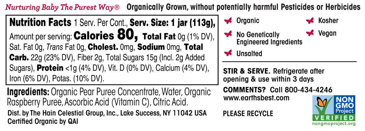 OG2 EB BABY FD PEAR RSPB ( 10 X 4 OZ   )