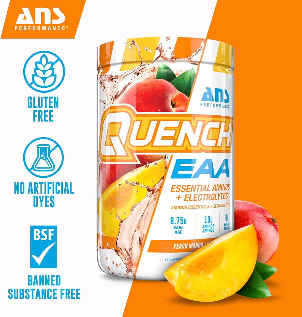 Quench – EAA + Electrolytes Powder – Peach Mango