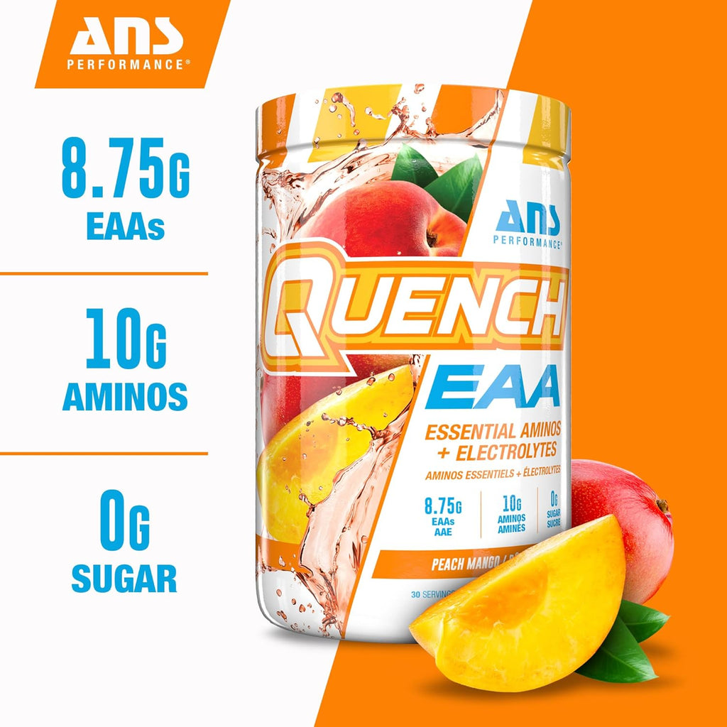 Quench – EAA + Electrolytes Powder – Peach Mango