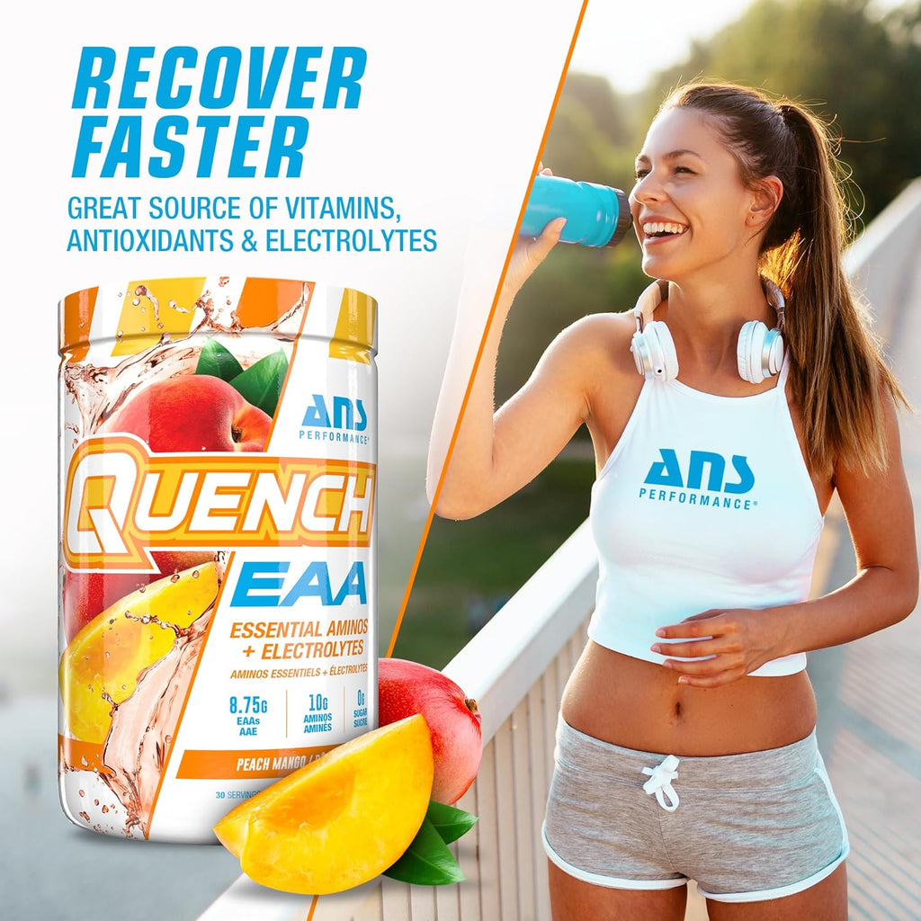 Quench – EAA + Electrolytes Powder – Peach Mango