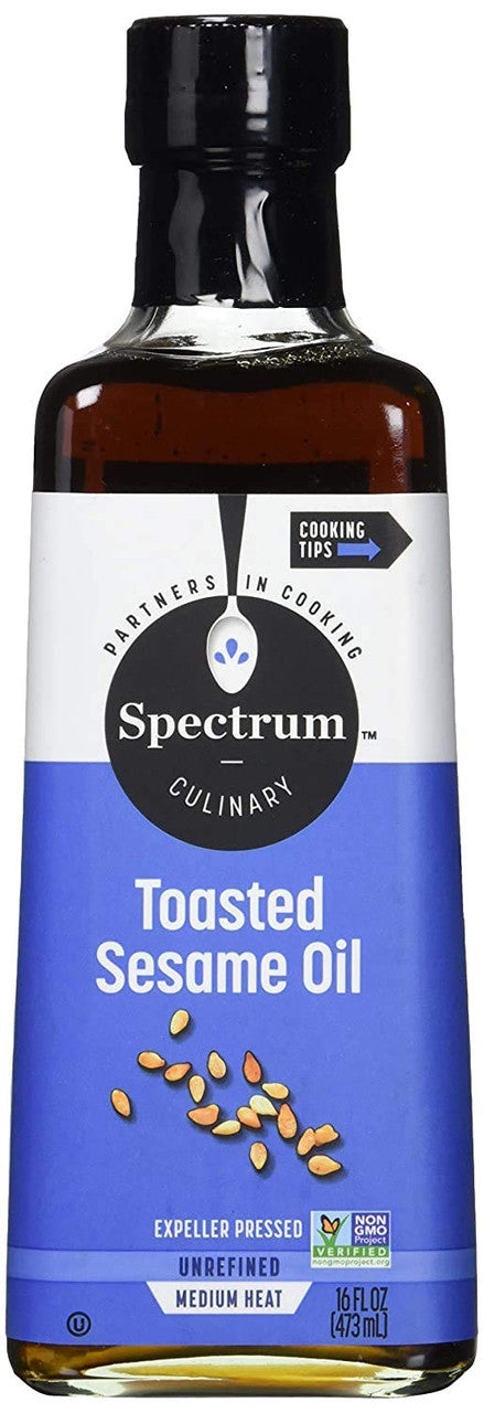 Spectrum Naturals Toasted Unrefined Sesame Oil (12x16 Oz)