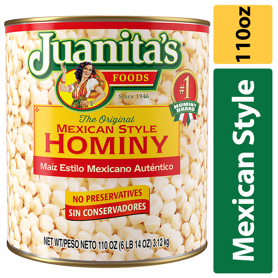 JUANITAS MEX STYL HOMINY ( 6 X 110 OZ   )