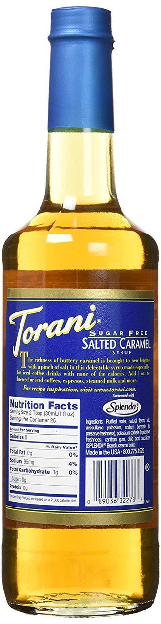 Torani Coffee Syrup,Salted Caramel SF (12x25.4 OZ)