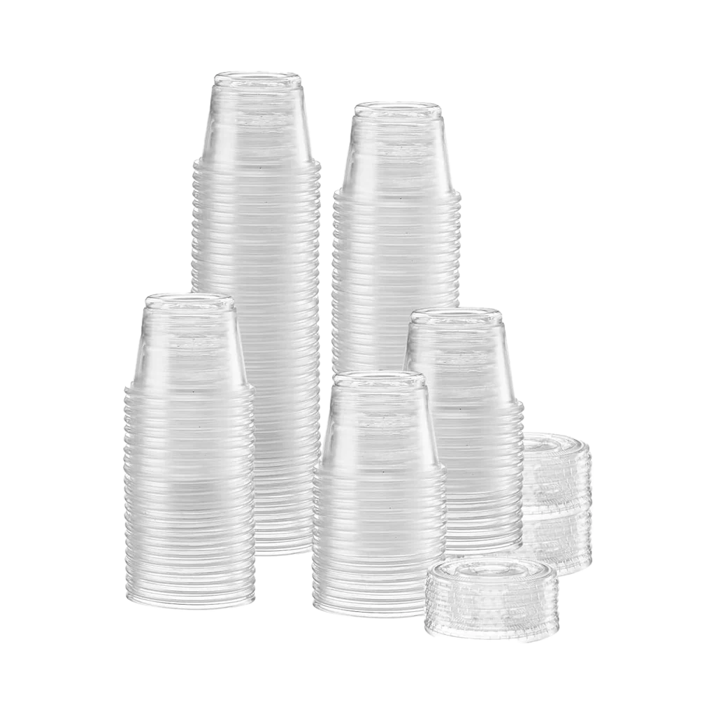 PET Lids for 2 oz Clear PP Portion Cup - Case of 2500