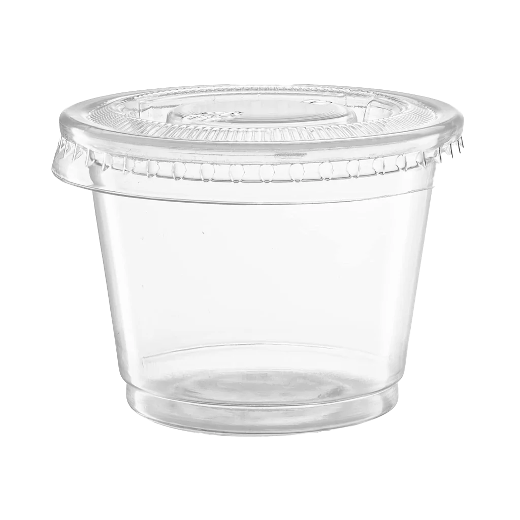 PET Lids for 2 oz Clear PP Portion Cup - Case of 2500