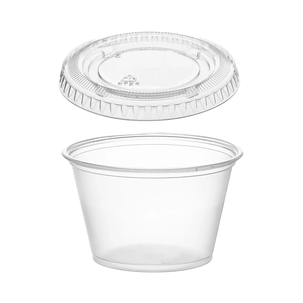 PET Lids for 2 oz Clear PP Portion Cup - Case of 2500