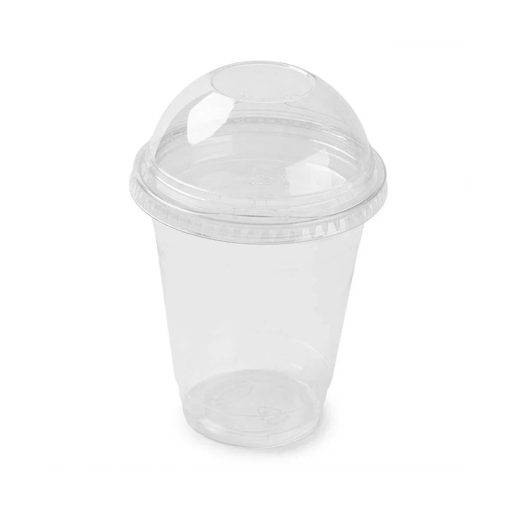 Clear Dome & Flat Lids for PET Clear Cold Cups - Case of 1000
