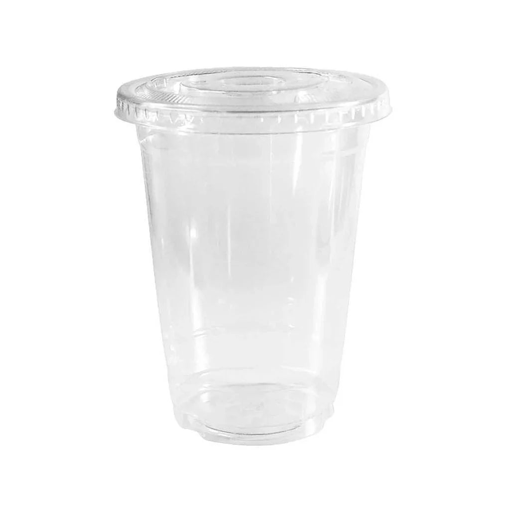 Clear Dome & Flat Lids for PET Clear Cold Cups - Case of 1000