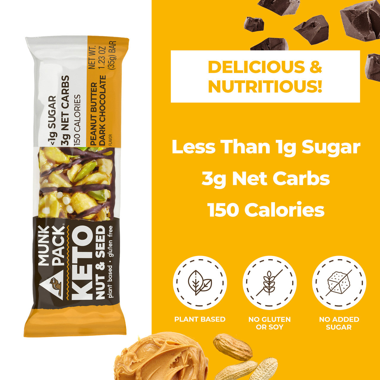 MUNK KETO PBTR DK CHOC ( 6 X 4 PACK )
