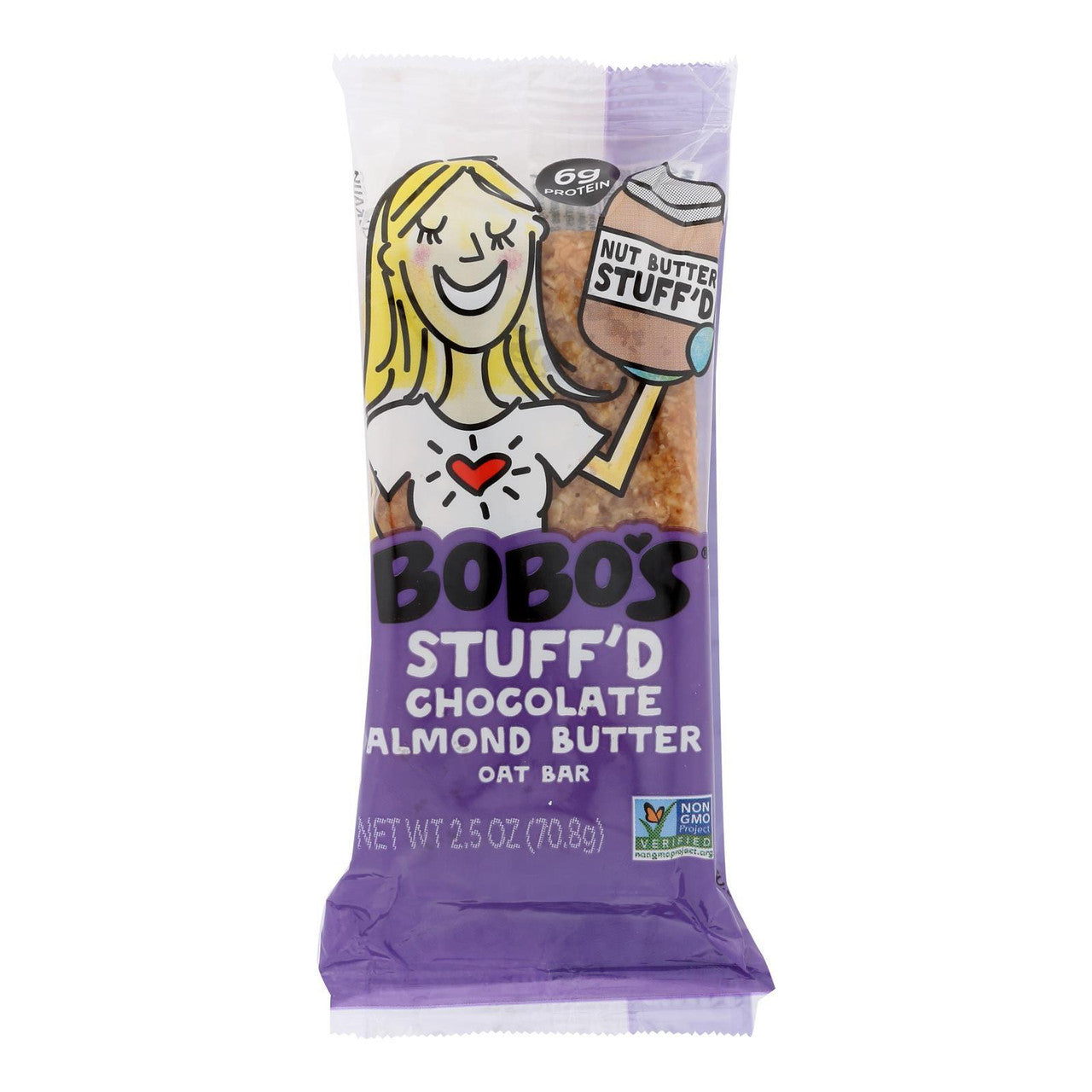 BOBOS STFDBR CHOC ALMBTR ( 12 X 2.5 OZ   )