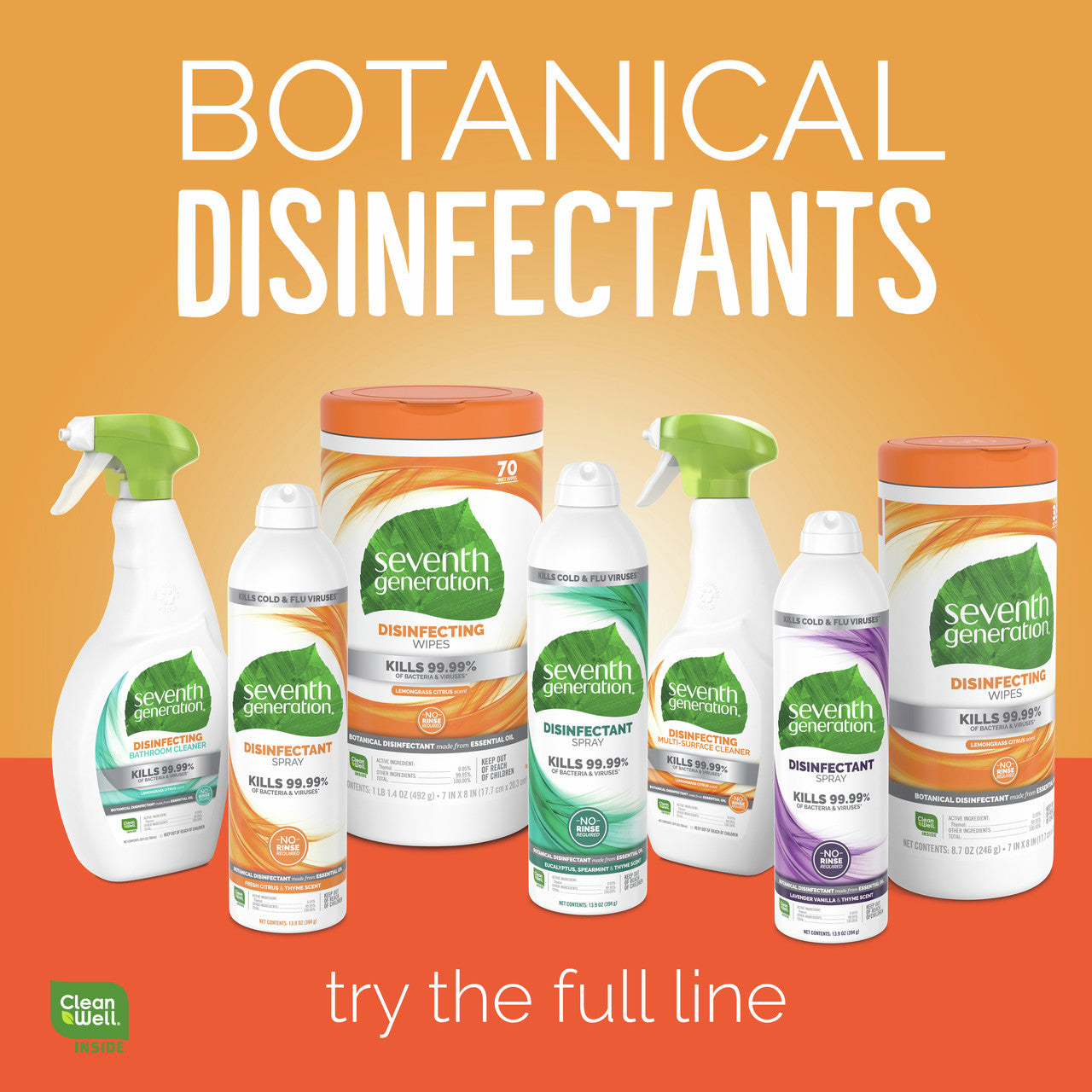 Seventh Generation Disinfecting Multi-Surface Wipes (6x70 ct)-6