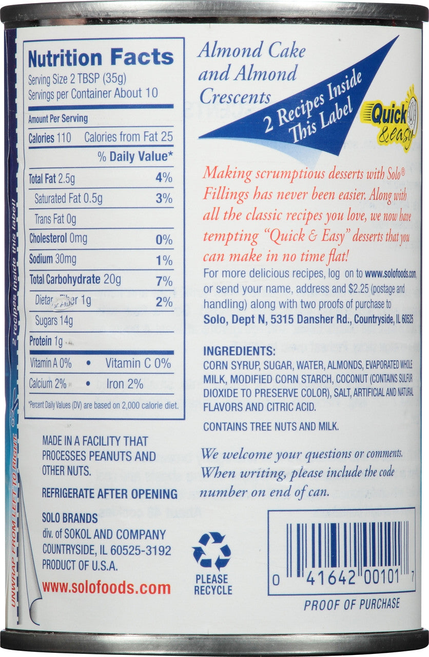 SOLO FILLING ALMOND ( 12 X 12.5 OZ   )-2