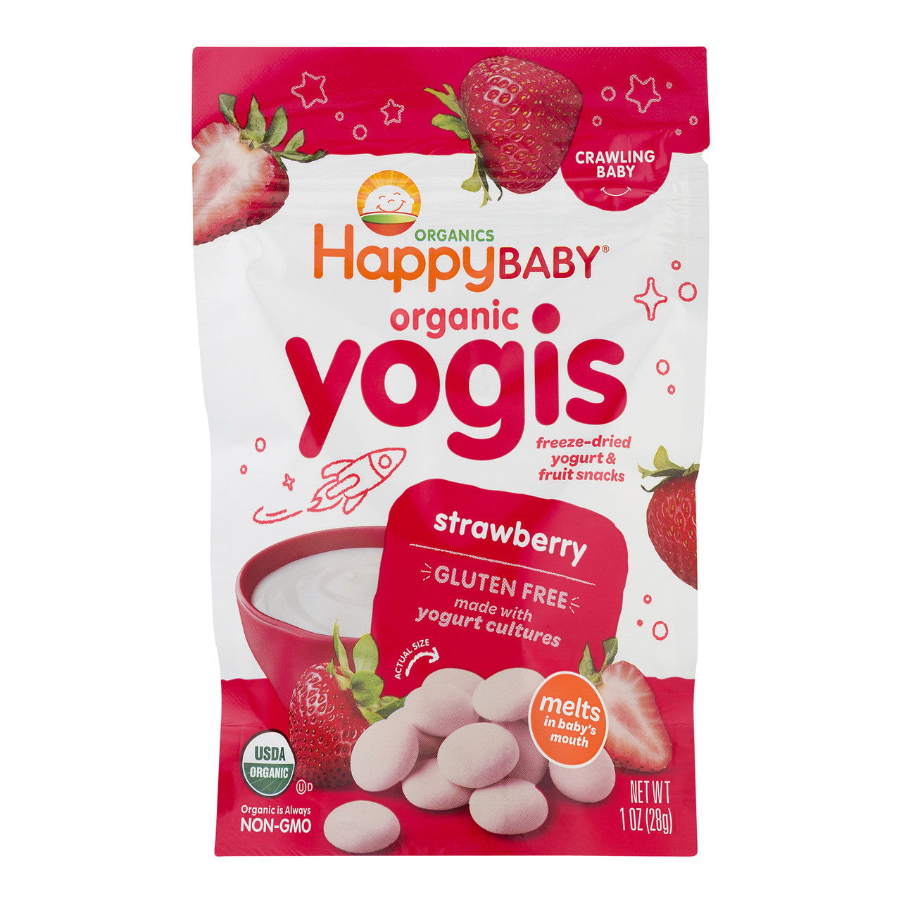 Happy Baby Strawberry Yogurt Melts (8x1 Oz)-0