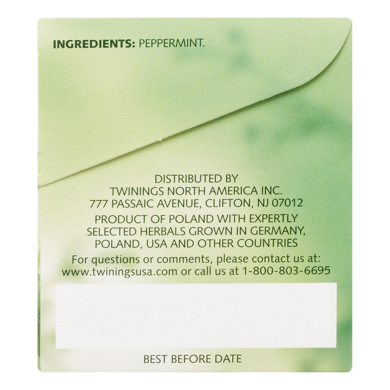 Twinings Pure Peppermint Tea (6x20 Bag)