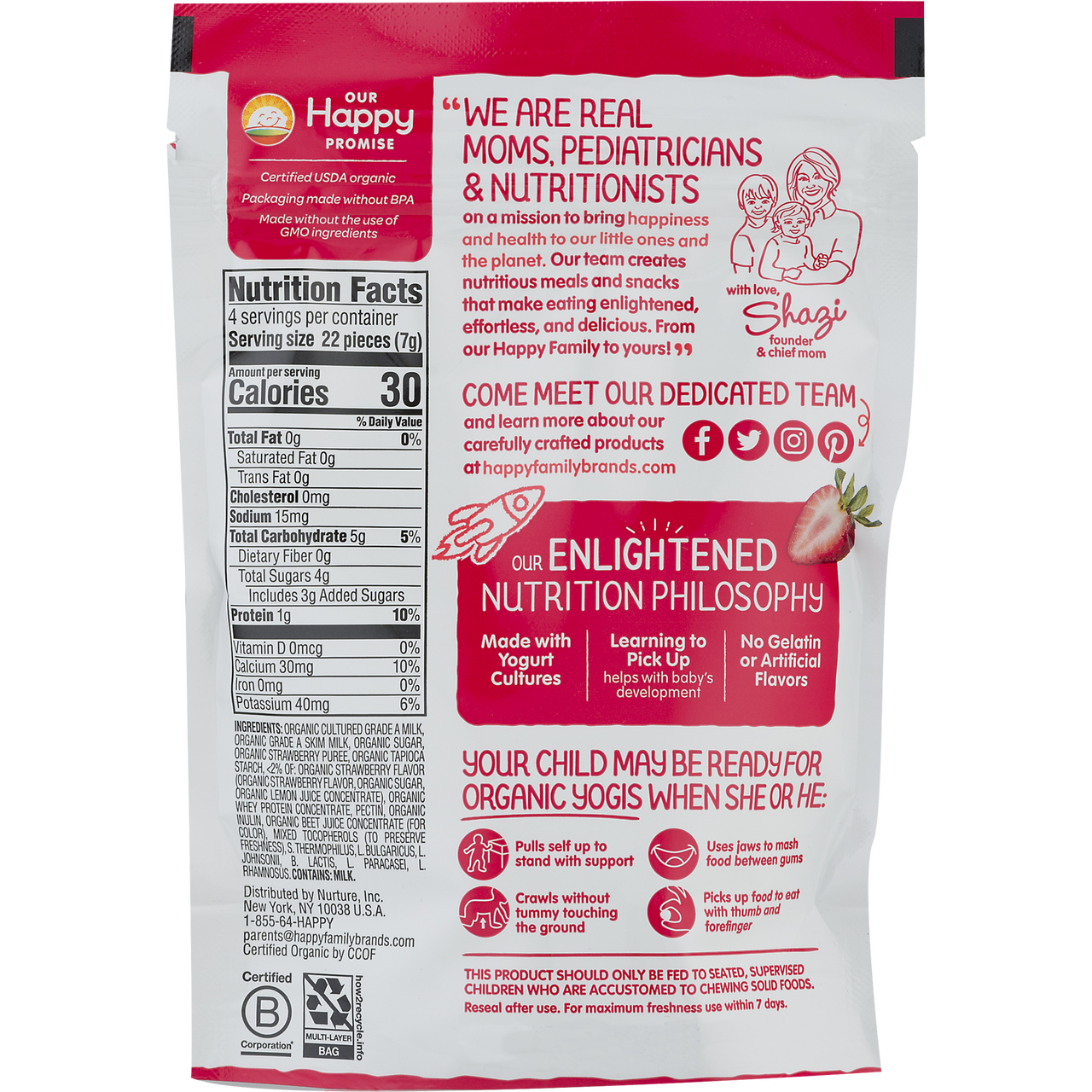 Happy Baby Strawberry Yogurt Melts (8x1 Oz)-1