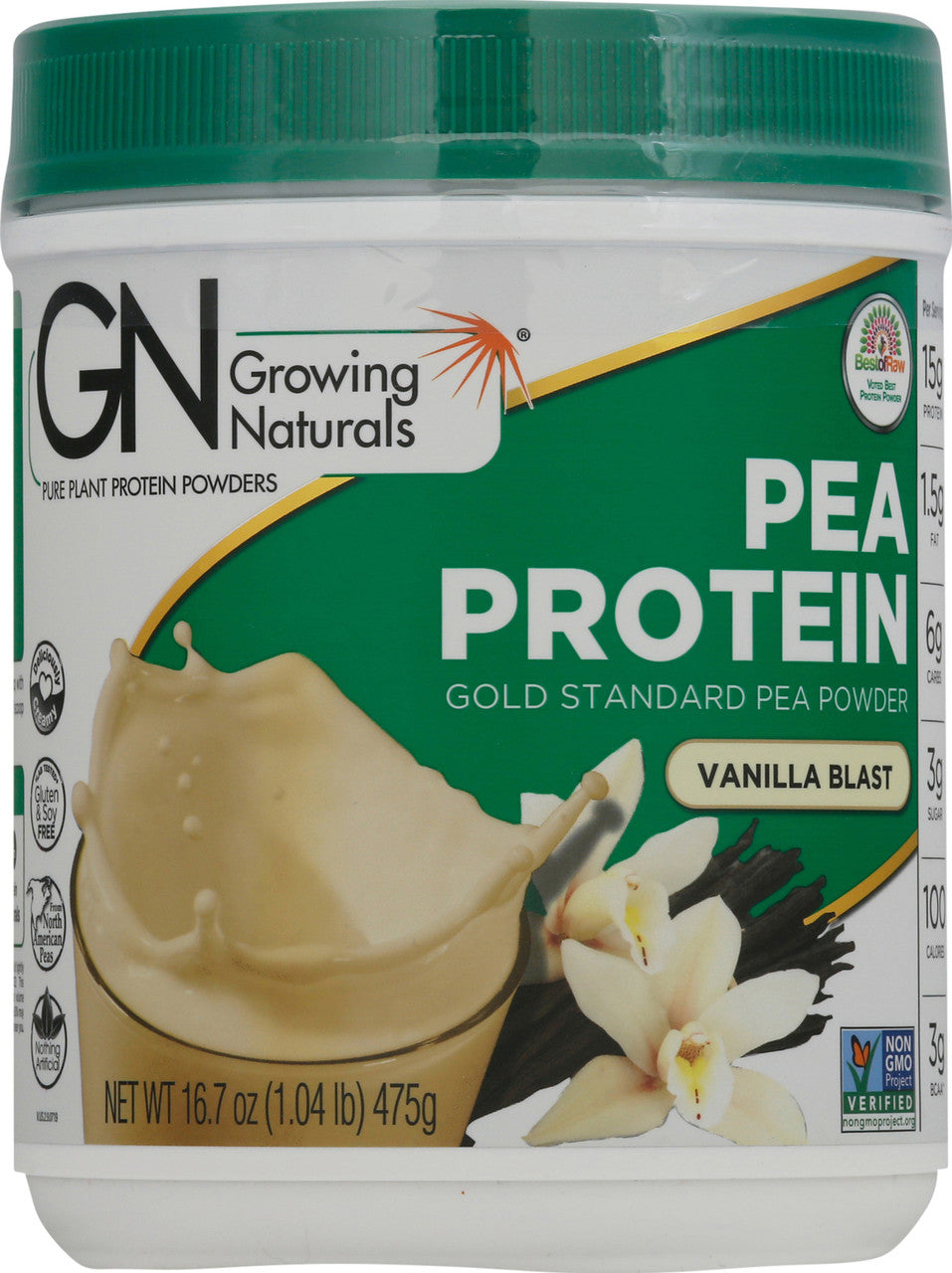 GROW PEA PROTEIN VAN RAW ( 1 X 16.7 OZ   )-2