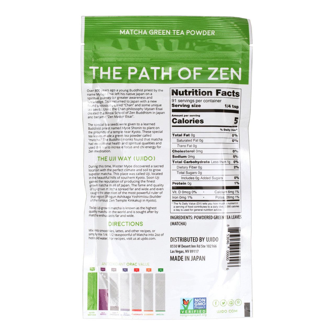 UJIDO MATCHA GREEN TEA ( 8 X 4 OZ   )-1