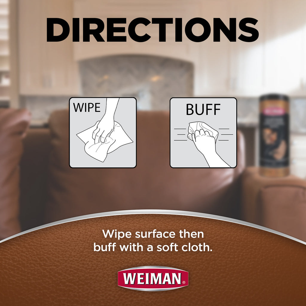 Weiman Leather Wipes (4x30 CT)