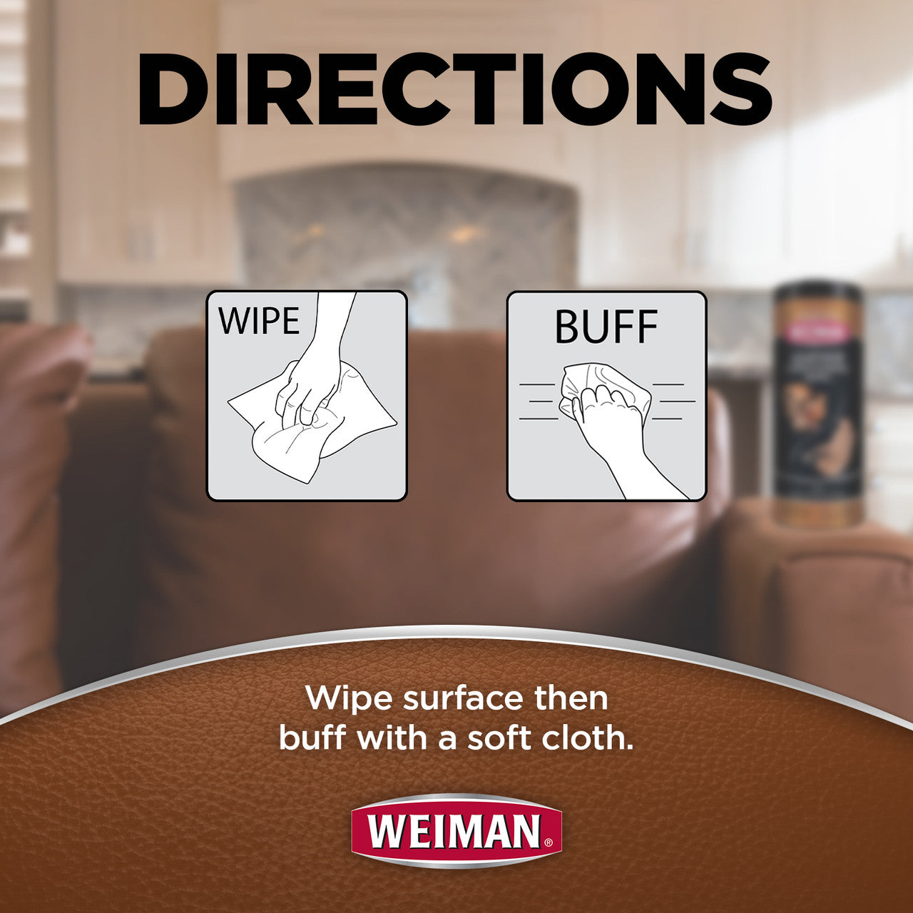 Weiman Leather Wipes (4x30 CT)