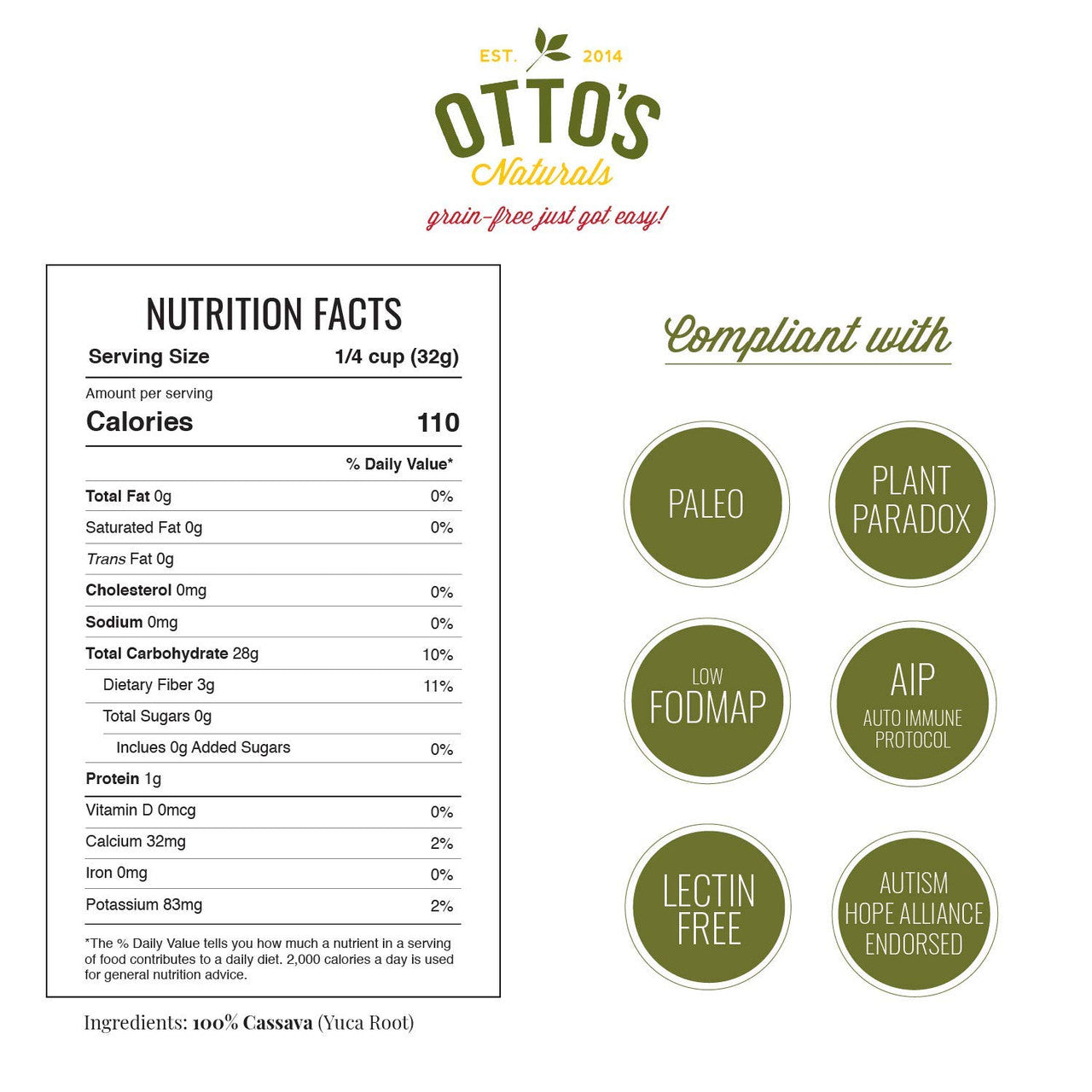OTTOS CASSAVA FLOUR ( 4 X 1 LB   )-4
