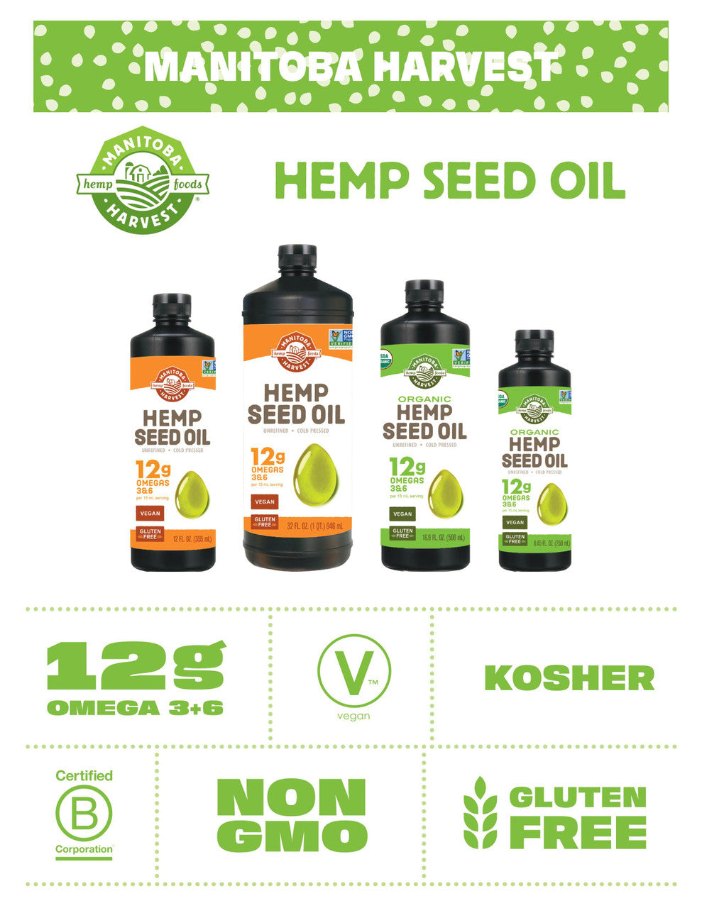 Manitoba Harvest Hemp Seed Oil (1x16 Oz)